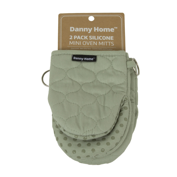 Набор кухонных рукавиц Danny Home 2 шт 25х15 см зеленый KG02-01A