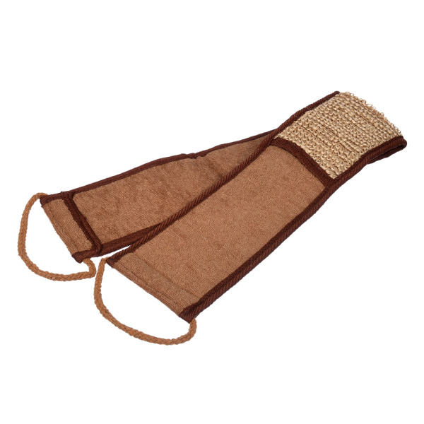 Мочалка из рами лента Банные штучки, с сегментами хлопка с веревочными ручками, 66х8,5 см, 40364