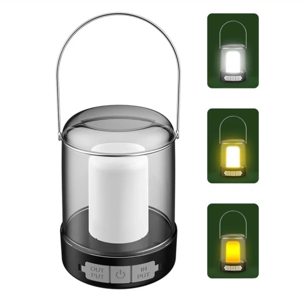 Фонарь кемпинговый Camping Lamp подвесной, аккумуляторный 3 режима свечения 12,5х9,2 см HP-2205 CN