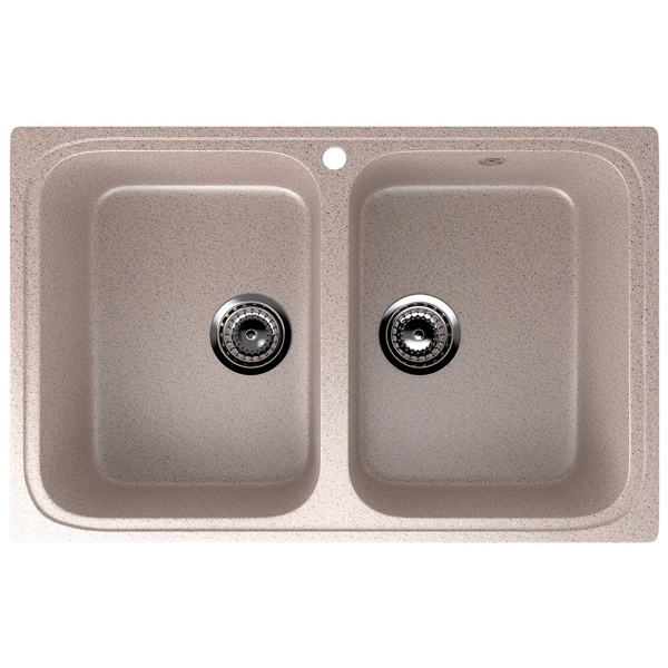 Мойка G-Stone мрамор G-15 787*495*200 мм (302-песочный) двойная