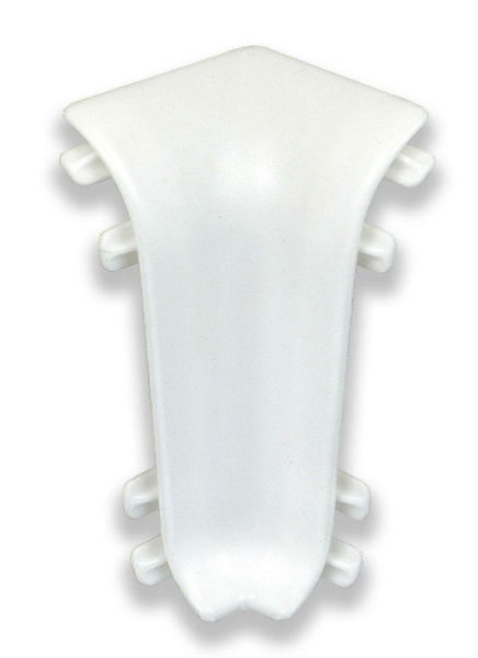 Угол внутренний для плинтуса 67мм "Идеал Элит" 001 / Белый