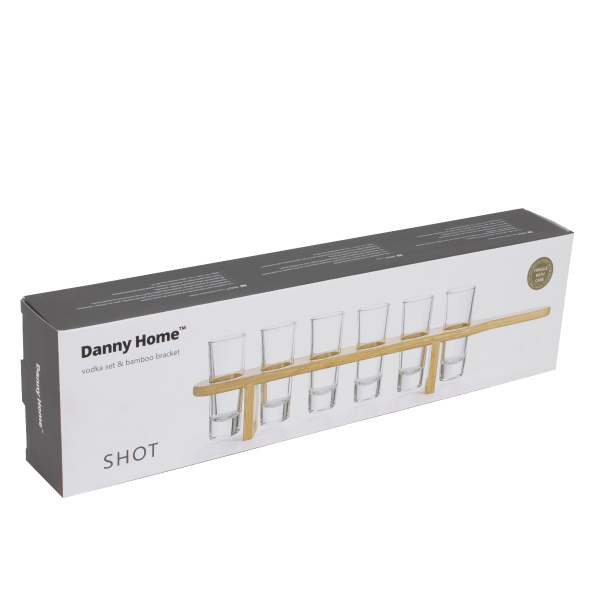 Набор прозрачных стопок DH для текилы 6 шт на подставке CB-154