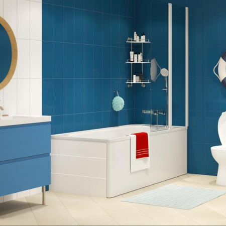 Ванна стальная ANTIKA 105*65*35,5 (белая орхидея), с опорной подставкой, без ранта.