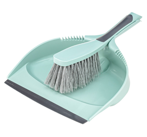 Щетка-сметка и совок с резинкой IDEA ДУЭТ морская волна М 5176