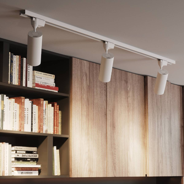 Св-к Gauss LED трековый цилиндр 24W 1830lm 4000K 65*206mm 180-220V IP20 белый линза 36° TR085