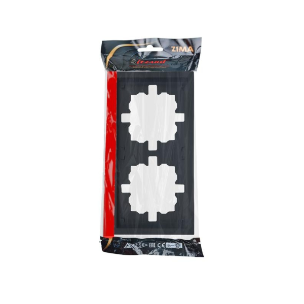 Рамка 704-4200-147 ZIMA 2-ая горизонтальная черная матовая