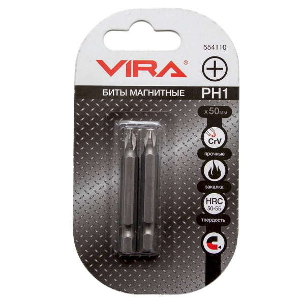 Биты CR-V PH1x50мм 2шт. VIRA