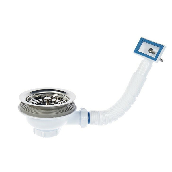 Выпуск Aquant 3 1/2 металл-пластик с прямоуг.переливом