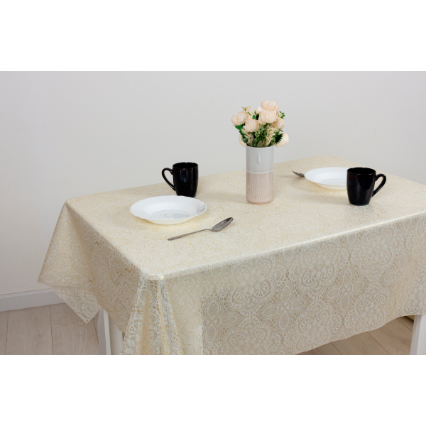 Клеенка Dasch Кружева с блестками 137 см х20 мп TC301-002-R1159-1