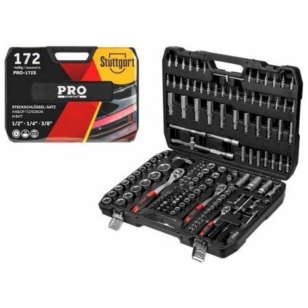 Набор головок и бит 172пр. 1/4",3/8",1/2" PRO STARTUL STUTTGART (PRO-172S)