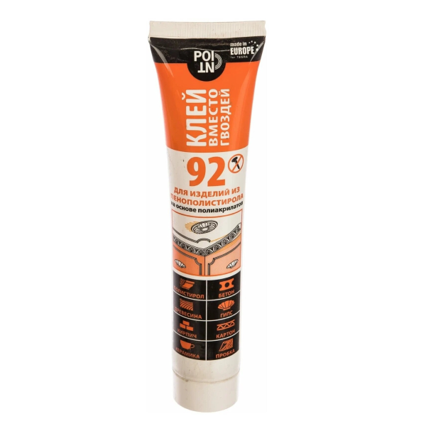 Клей в/гвоздей д/пеноп 80 мл POINT 92