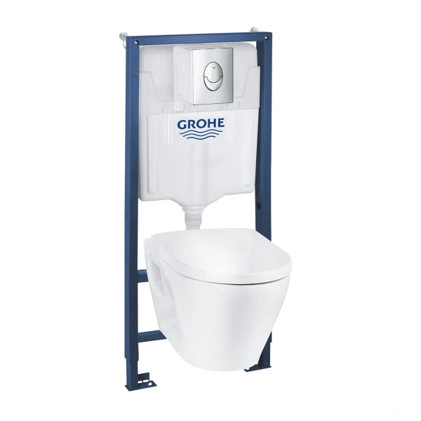 Комплект системы инсталяции Grohe Solido 4в1 с подвесным унитазом, хром (39583000)