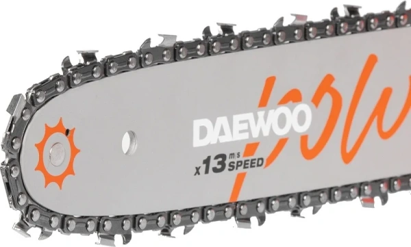 Пила цепная Daewoo DACS 1500E, 1500 Вт, 230 B, бесщеточный, 5100 об/мин, длина шины 35 ( 14ʺ ) (см/д