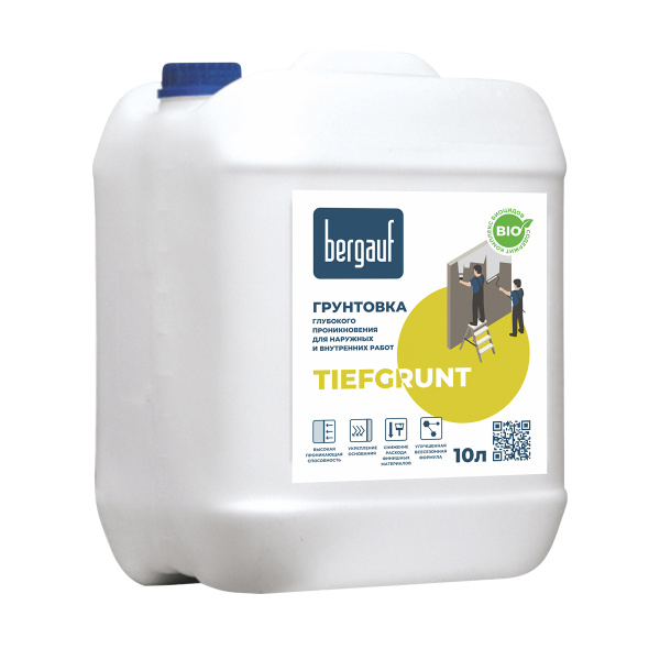 Грунтовка Bergauf глубокого проникновения TIEFGRUNT универсальная, 10 л