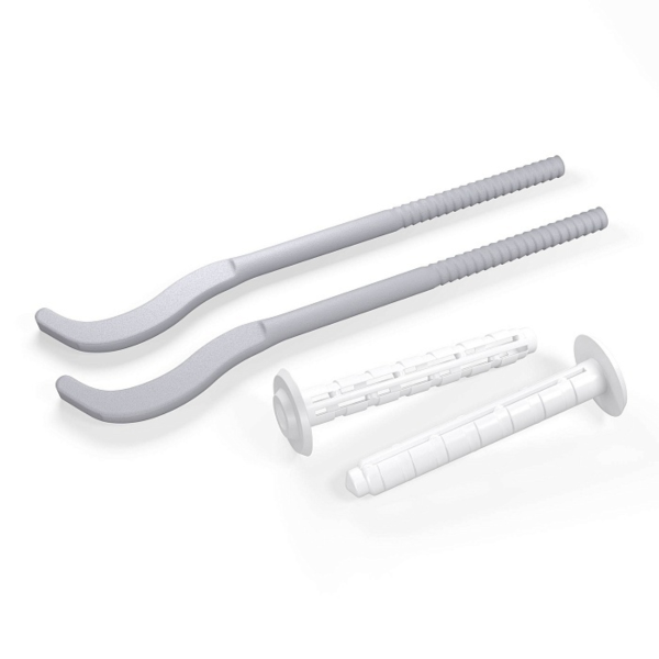 Комплект плоских кронштейнов Royal Thermo с дюбелями 7,2х170мм, серебристые (Новый)