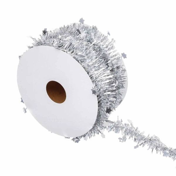 Мишура в рулоне Feeric 3,5х300 см серебро 129635AR