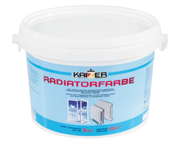Эмаль Kaizer водная для радиаторов и окон Radiatorfarbe 1кг Эмаль Kaizer водная для радиаторов и окон Radiatorfarbe 1кг