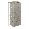 Комод текстильный 5Five 5 секций 45x30x114см серый 193571A