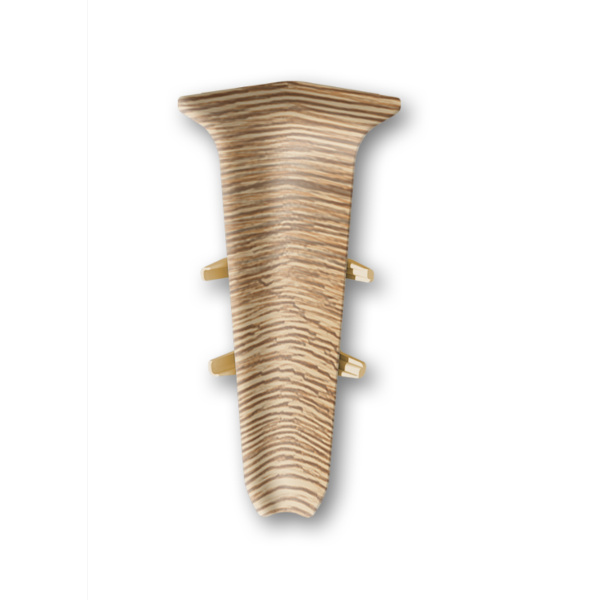 Угол внутренний для плинтуса 70мм "Деконика", 221 Дуб янтарный