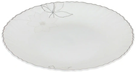 Тарелка обеденная DH Ivory Flower 25 см опаловое стекло LXP100-M