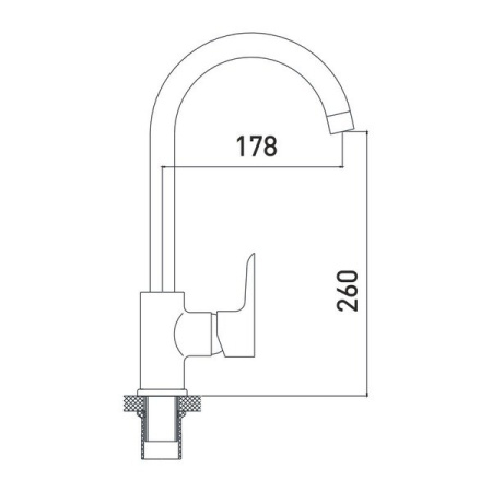 Смеситель д/к Gross Aqua Space (3118288С-В02) "в"р35"