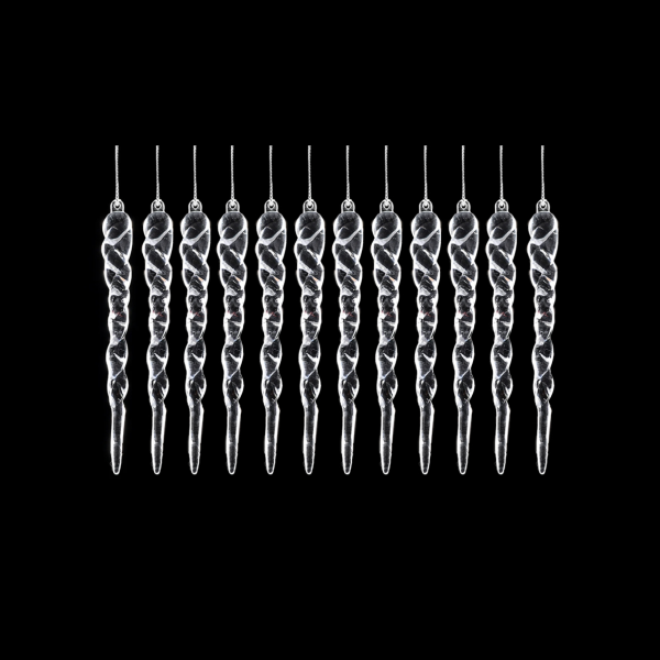 Набор елочных украшений подвесных MAGIC TIME Сосульки 12 шт 1х1,4х12,5 см 94004