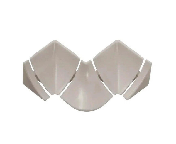 Комплектующие к плинтусу для столешницы Идеал (набор из 5 эл. во флоупаке) 002 Светло- серый