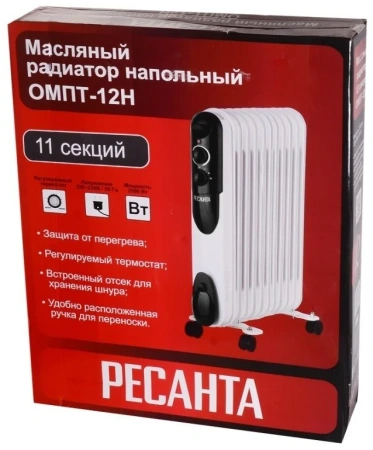 Масляный радиатор  ОМПТ-12Н (2,5 кВт)