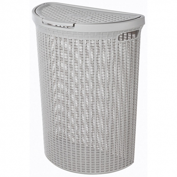 Корзина для белья Econova ECO STYLE 45 л Светло-серый