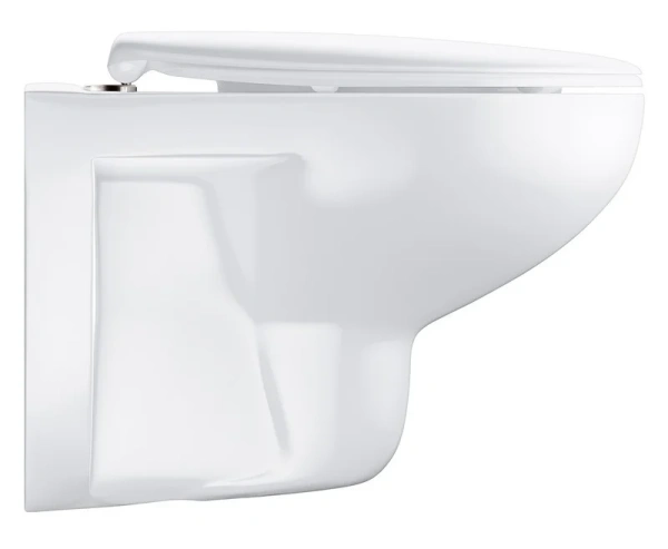 Унитаз подвесной безободковый Grohe 39351000 bau ceramic в комплекте с сиденьем, микролифт