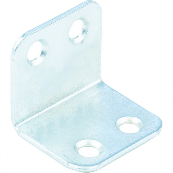 Уголок мебельный, 2,0 мм, 25х25х30 мм, цинк, Россия// Сибртех