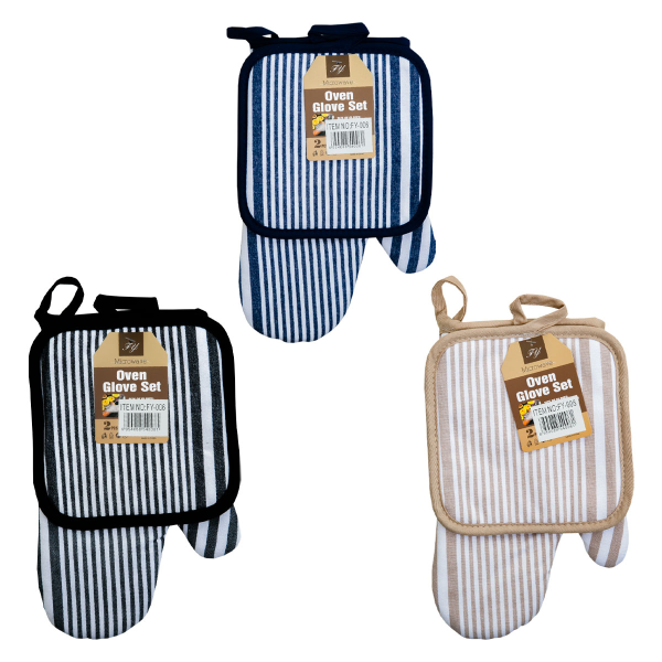 Набор кухонный FY прихватка + рукавица, полоска PRC