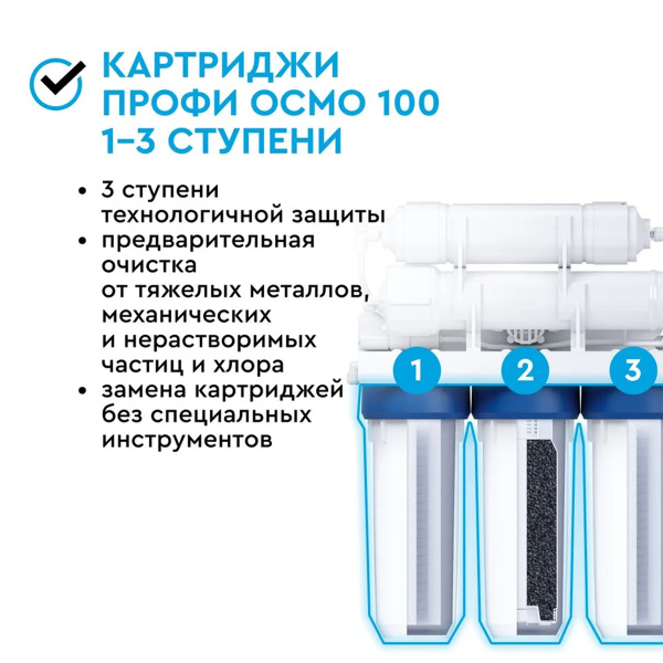 Комплект фильтроэлементов сменных "БАРЬЕР ПРОФИ ОСМО 100" (1-3 фильтроэлементы комплекта) Р153Р00