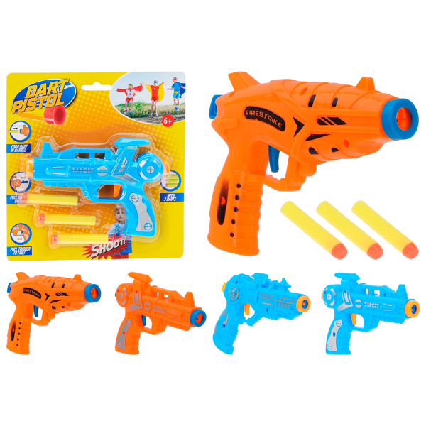 Пистолет с мягкими пульками 15 см 4 цвета в ассортименте S34938610 К