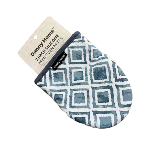 Набор кухонных рукавиц с силиконом Danny Home Ромбы 2 шт 14х19 см
