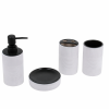 Набор для ванной комнаты Bathlux white (дозатор, 2 стакана, мыльница) 73154