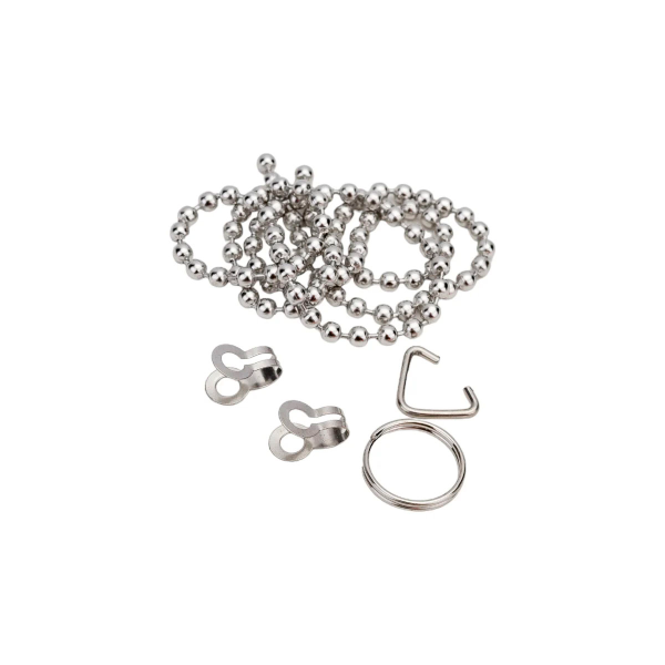 Пробка для ванны (раковины) БЕЛАЯ c цепочкой из нерж.стали 45 см MASTERPROF, MP-У