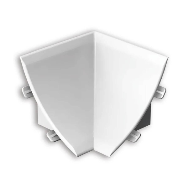 Набор комплектующих к плинтусу для столещницы  "Идеал" (1 набор во флоупак), 001-О Белый гл