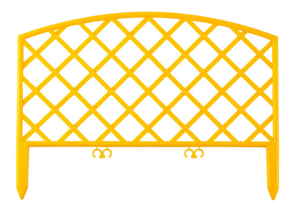 Ограждение садовое Решетка 0,36м*2,3м жёлтый
