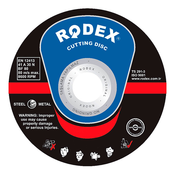 Диск шлифовальный по металлу шлифовальный 180*6*22ММ RODEX
