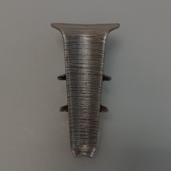 Угол внутренний для плинтуса 70мм "Деконика", 187 Алюминий темный