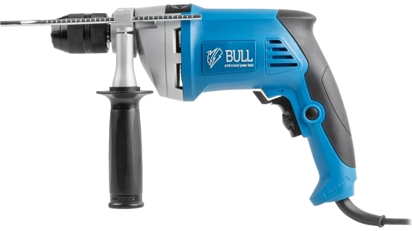 Дрель ударная BULL DR 1308 KL в кор. 850 Вт, БЗП металл 13 мм, 1 скорость, 0-2800 об/мин