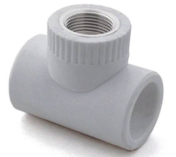 Тройник комбинированный с внутр.рез. 25х3/4", серый РТП