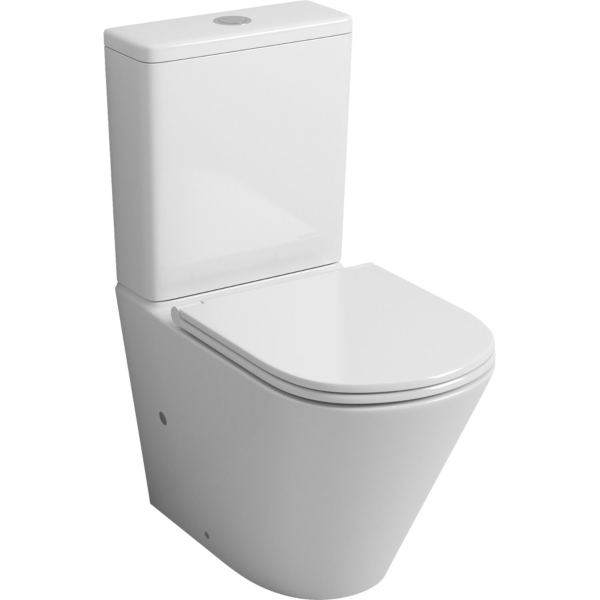 Унитаз - компакт Grossman GR-4450SQ Tornado безободковый с тонким сиденьем (605x380x825)