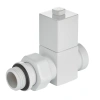 Набор дизайн-вентилей Royal Thermo CUBE, прямой (белый) 1/2" (Новый)