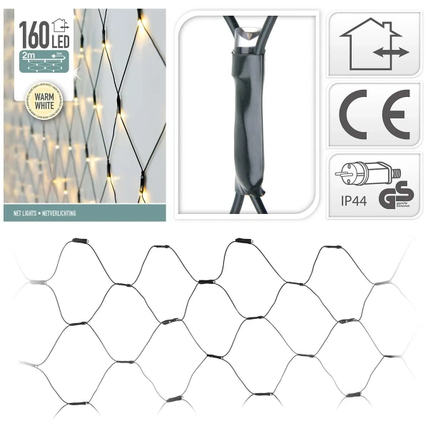 Электрогирлянда Сетка 160 LED 200х100 см теплый белый OUTDOOR/INDOOR AX8401300 К