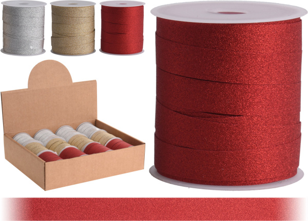 Лента декоративная с блеском 3 цвета в ассортименте ATC000200 К
