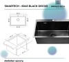 Мойка врезная SMARTECH BLACK ДЕКОР 600x450x225
