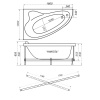 Ванна Triton Николь-160 левая в комплекте с каркасом
