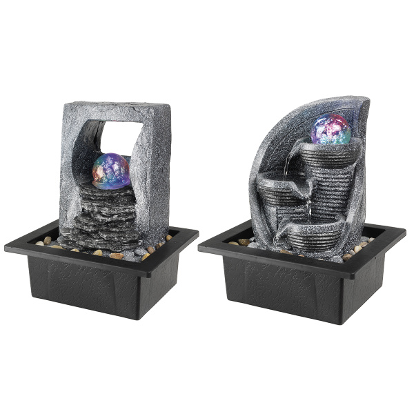 Фонтан настольный 18,8х21,5х25,5 см 2 дизайна в ассорт.892576 Kmg